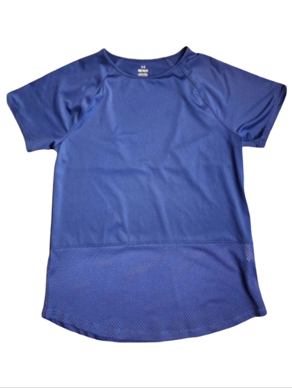 UNDER ARMOUR Breathe Luxe HeatGear Mesh Back Workout Shirt Blue M